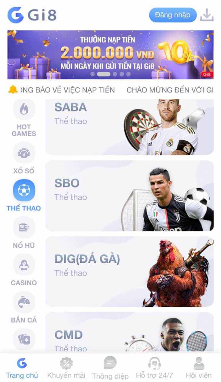 Gi8 - Trang cá cược bóng đá qua mạng uy tín