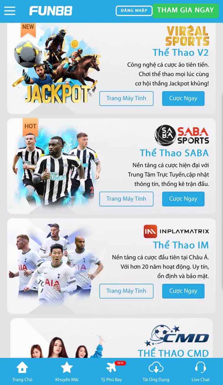 Fun88 - Nhà cái cá cược bóng đá trực tuyến uy tín